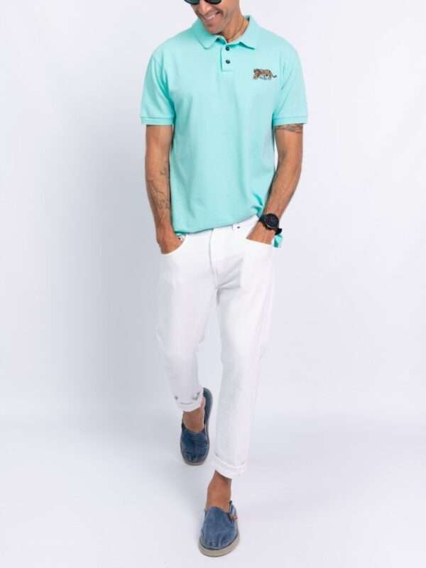 Polo "Tigre" Verde Agua