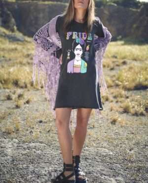 Vestido "Frida Forever" Gris