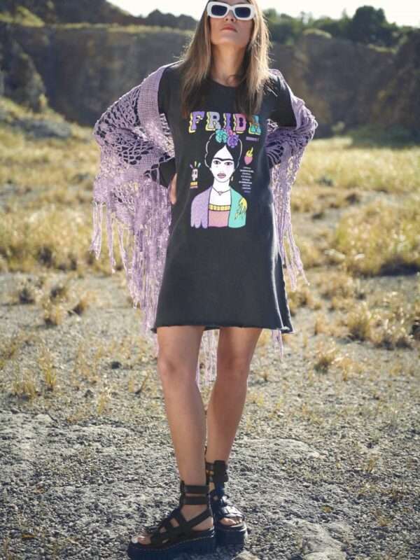Vestido "Frida Forever" Gris