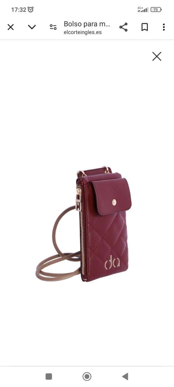 Cartera Portamóvil Don Algodón Burdeos - Imagen 2