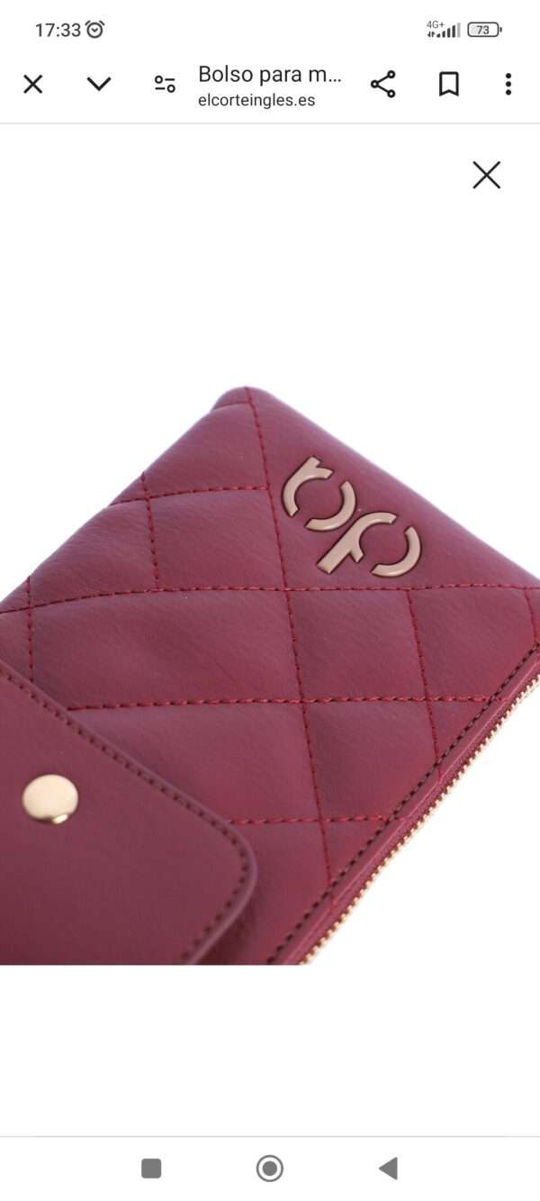 Cartera Portamóvil Don Algodón Burdeos - Imagen 3