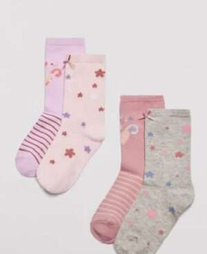 Calcetines chica lazos Pack 2