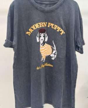Camiseta Modern Puppy Grey