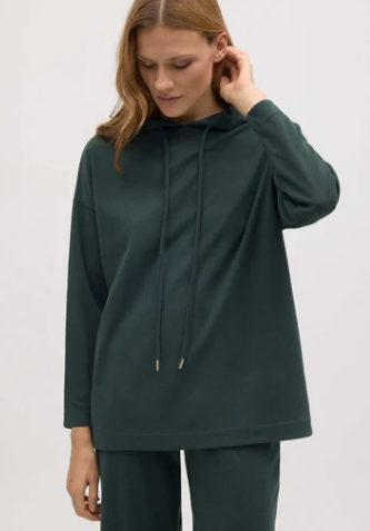 Sudadera capucha ajustable con textura