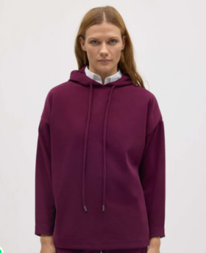 Sudadera capucha ajustable con textura