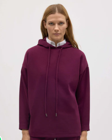 Sudadera capucha ajustable con textura