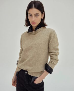 Jersey Cuello Caja Don Algodon Beige